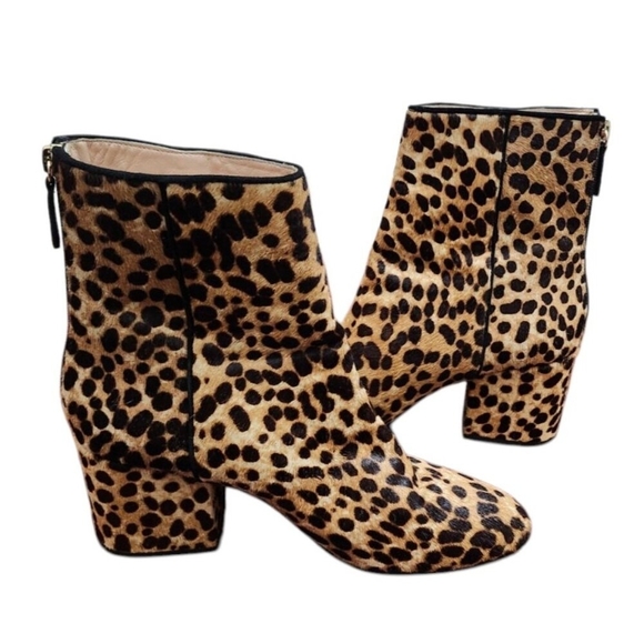 J. Crew $248 Sadie Ankle Boots in Leopard Calf Hair Size 8.5 - Picture 7 of 14